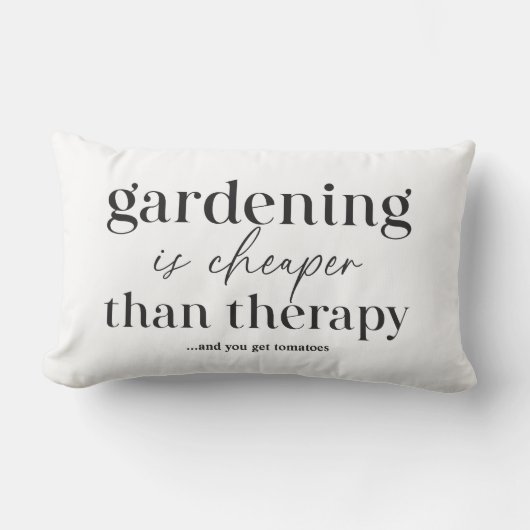 ガーデニングはセラピーおもしろい引用文Lumbより安い ランバークッション (正面)