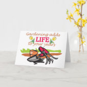 ガーデニングは命を増す カード (黄色い花)