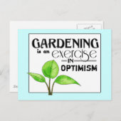 ガーデニングは楽観主義のエクササイズだ ポストカード (正面/裏面)