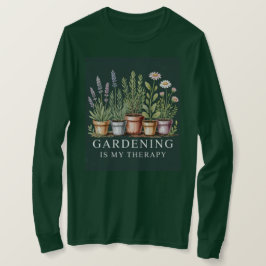 ガーデニングは私のセラピーグリーンTシャツ Tシャツ