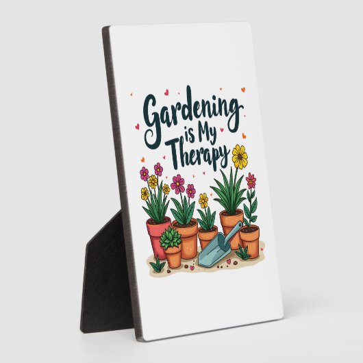 ガーデニングは私のセラピー庭園園芸植物 フォトプラーク (側面)