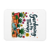 ガーデニングは私のセラピー庭園園芸植物 マグネット (横)