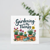 ガーデニングは私のセラピー庭園園芸植物 招待状 (スタンド正面)