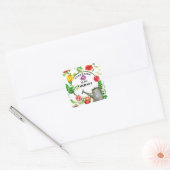 ガーデニングは私のセラピー野菜の散水ポット スクエアシール (封筒)