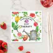 ガーデニングは私のセラピー野菜の散水ポット スタンダードランチョンナプキン (インサイチュ)