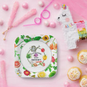 ガーデニングは私のセラピー野菜の散水ポット ペーパープレート (パーティー)