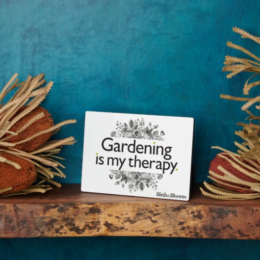 ガーデニングは私のセラピー フォトプラーク (側面)