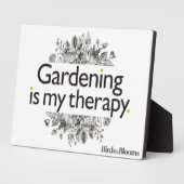 ガーデニングは私のセラピー フォトプラーク (側面)
