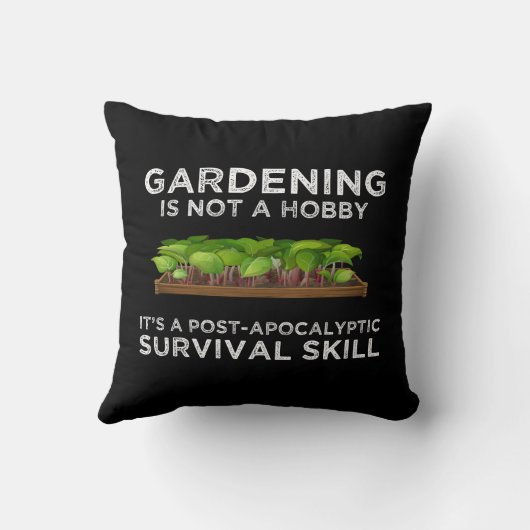 ガーデニングは、黙示録に残る生き残りの技術である クッション (裏面)