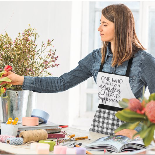 ガーデニングやる気を起こさせる引用文 エプロン