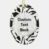 ガーデニングアイコンシルエット セラミックオーナメント (裏面)