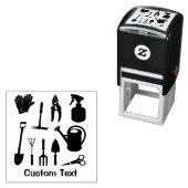 ガーデニングアイコンシルエット セルフインキングスタンプ (インサイチュ)