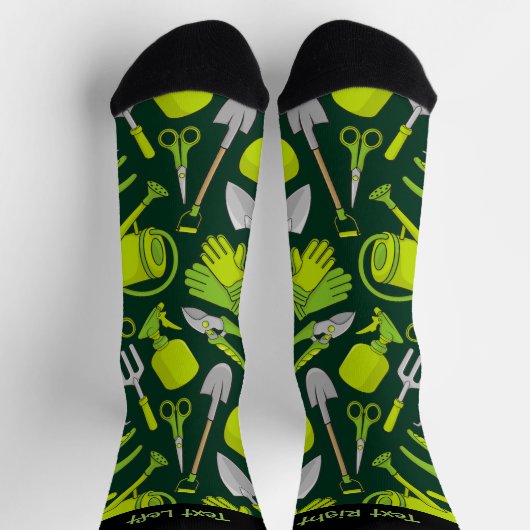 ガーデニングアイコンパターンソックス ソックス (上部)
