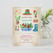 ガーデニングエレメント招待状 招待状 (スタンド正面)