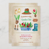 ガーデニングエレメント招待状 招待状 (正面/裏面)