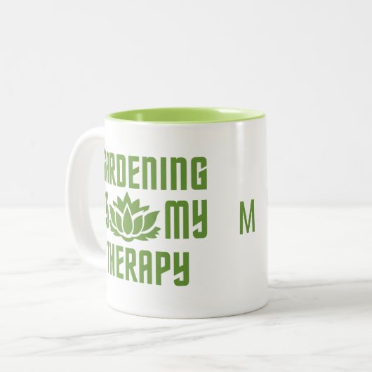 ガーデニングカスタムモノグラムマググ ツートーンマグカップ (正面左)