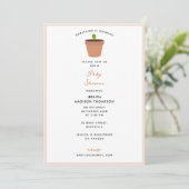 ガーデニングガーデンベビーシャワーパーティーテーマ 招待状 (スタンド正面)