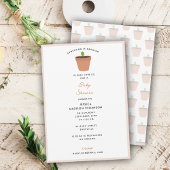 ガーデニングガーデンベビーシャワーパーティーテーマ 招待状