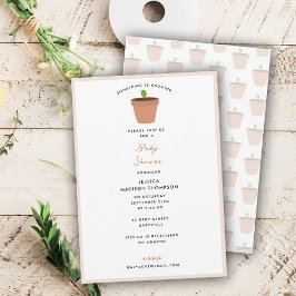 ガーデニングガーデンベビーシャワーパーティーテーマ 招待状