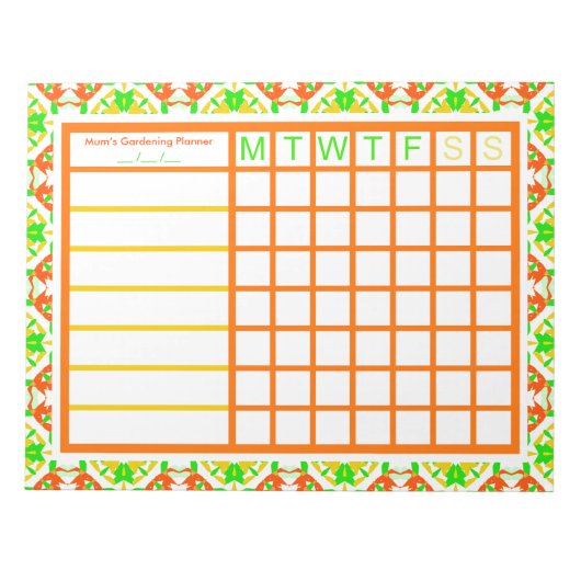 ガーデニングガーデン自分のプランナー計画を育てる ノートパッド (正面)