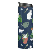 ガーデニングキャッツホワイト子猫プラントブルータンブラー タンブラー (回転右)