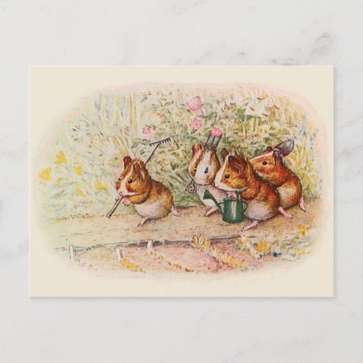 ガーデニングギニアピッグレシピカード ポストカード (正面)