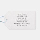 ガーデニングクラウンボホシックな水の色のツール花 ギフトタグ (裏面横)