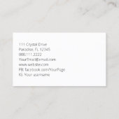 ガーデニングクラウンボホシックな水の色のツール花 名刺 (裏面)