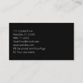 ガーデニングクラウンボホシックな水の色のツール花 名刺 (裏面)