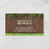 ガーデニングサービス水彩画 名刺 (裏面)