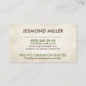 ガーデニングサービス水彩画 名刺 (裏面)