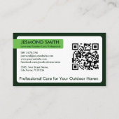 ガーデニングサービス – クリーンミニマルはっきりした 名刺 (裏面)