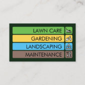 ガーデニングサービス – クリーンミニマルはっきりした 名刺 (正面)