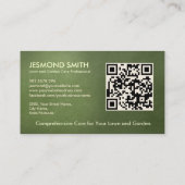 ガーデニングサービス – 手描きイラストレーション 名刺 (裏面)