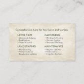 ガーデニングサービス – 手描きイラストレーション 名刺 (裏面)