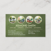 ガーデニングサービス – 手描きイラストレーション 名刺 (正面)