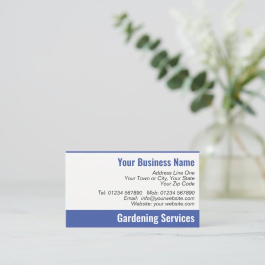 ガーデニングサービスQRコード名刺 名刺 (スタンド正面)