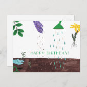 ガーデニングシーズン到来!| ガーデナー誕生日おめでとう ポストカード (正面/裏面)