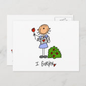 ガーデニングスティックの図 ポストカード (正面/裏面)