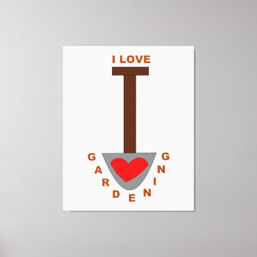 ガーデニングスペードのキャンバス印刷が大好き キャンバスプリント (正面)