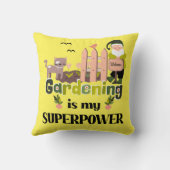 ガーデニングスーパーパワー、かわいいガーデナー クッション (裏面)
