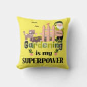 ガーデニングスーパーパワー、かわいいガーデナー クッション (正面)