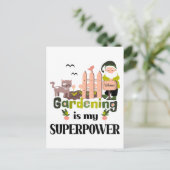 ガーデニングスーパーパワー、かわいいガーデナー ポストカード (スタンド正面)