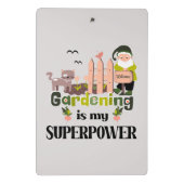 ガーデニングスーパーパワー、かわいいガーデナー ミニクリップボード (裏面)