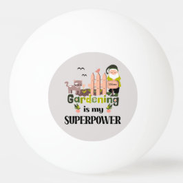 ガーデニングスーパーパワー、かわいいガーデナー 卓球ボール