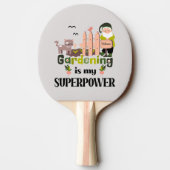ガーデニングスーパーパワー、かわいいガーデナー 卓球ラケット (裏面)