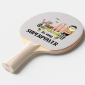 ガーデニングスーパーパワー、かわいいガーデナー 卓球ラケット (正面アングル)