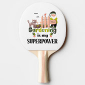 ガーデニングスーパーパワー、かわいいガーデナー 卓球ラケット (裏面)