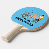 ガーデニングスーパーパワー、かわいいガーデナー 卓球ラケット (正面アングル)