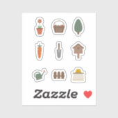 ガーデニングツールステッカーセット シール (シート)